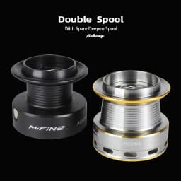 MIFINE-AURORA Powerful Fishing Reel, Spinning Reel 5.2:1/4.7:1, Spare Spool, Saltwater, Freshwater, Carp Fishing, 7 + 1BB