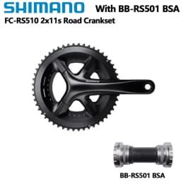 Shimano RS510 Crankset 22s 165MM 170MM 172.5MM 175MM 50-34T 2x11Speed Road Bike Chainwheel Black Crank Double Chainring