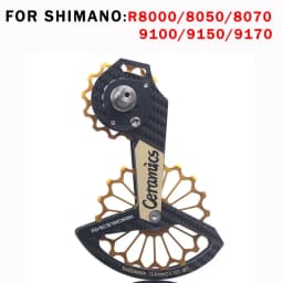 RACEWORK 18T Road Bike Rear Derailleur Carbon Fiber Ceramic Bearing Pulley Guide Wheel Rainbow For SHIMANO R7000 R8000/8050/9100