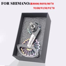 RACEWORK 18T Road Bike Rear Derailleur Carbon Fiber Ceramic Bearing Pulley Guide Wheel Rainbow For SHIMANO R7000 R8000/8050/9100