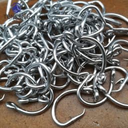 50-500pcs Wholesale Stainless Steel Barbed Eyed Fishhooks Circle Fish Hook Tuna Bait Jig Single Jigging Ocean Sea Fishing Pesca