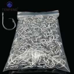 50-500pcs Wholesale Stainless Steel Barbed Eyed Fishhooks Circle Fish Hook Tuna Bait Jig Single Jigging Ocean Sea Fishing Pesca