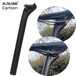 ELITAONE MTB Carbon Seat Post 20mm Offset 25.4-31.6mm Clamp 350-450mm Length Mountain/Road Bike Seatpost Lightweight Design