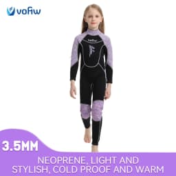 Children's 2mm 3mm Neoprene Wetsuit One-piece Long Sleeve Diving Suit Cold Proof Sunscreen Surfing Swimming Snorkeling Swimsuit
