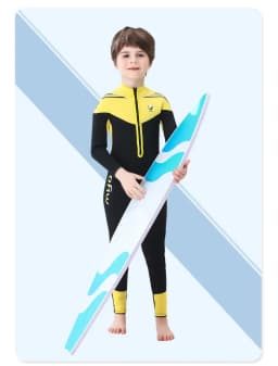 Children's 2mm 3mm Neoprene Wetsuit One-piece Long Sleeve Diving Suit Cold Proof Sunscreen Surfing Swimming Snorkeling Swimsuit
