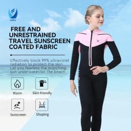 Children's 2mm 3mm Neoprene Wetsuit One-piece Long Sleeve Diving Suit Cold Proof Sunscreen Surfing Swimming Snorkeling Swimsuit