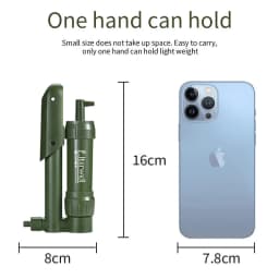 Filterwell Mini Pocket Hand Pump Water Filter Outdoor Survival Portable Drinking Purifier Filters For Travel Hiking Camping Trip
