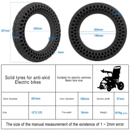 12 inch 12 1/2X2 1/4（57-203) Solid Tire  Electric Vehicle Scooter Without Inflatable Explosion-proof Honeycomb Wheel Tyres