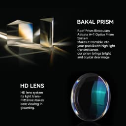 BAIGISH Telescope 20x50 HD High Powered Binoculars Long Range Military Spyglass With Bak4 Prism FMC Lens Optical For Hunting