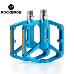 ROCKBROS Bicycle Pedals Save Effort Aluminum Alloy Anti-slip MTB Road Mountain Reflective Bearing Cycling Pedals Bike Accessory