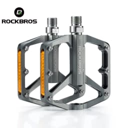 ROCKBROS Bicycle Pedals Save Effort Aluminum Alloy Anti-slip MTB Road Mountain Reflective Bearing Cycling Pedals Bike Accessory