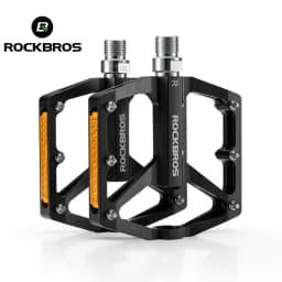 ROCKBROS Bicycle Pedals Save Effort Aluminum Alloy Anti-slip MTB Road Mountain Reflective Bearing Cycling Pedals Bike Accessory