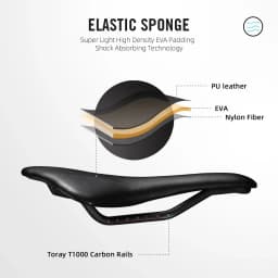 RYET Carbon Bike Saddle Ultralight Leather Road Bike MTB Racing Pu Soft Seat Cushion Bicycle OVAL RAIL7*9 Seating Cycling Parts