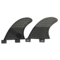 UPSURF-FCS Twin Fins GL Surfboard Fins, Honeycomb, Fiberglass, Double Tabs, Base Rear Fins, Surfing Board Accessories
