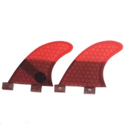 UPSURF-FCS Twin Fins GL Surfboard Fins, Honeycomb, Fiberglass, Double Tabs, Base Rear Fins, Surfing Board Accessories