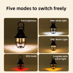 Black Dog Outdoor Vintage Camping Lights Extra Long Life Lighting Tent Lights Multi-function Emergency Lights Ambient Lights