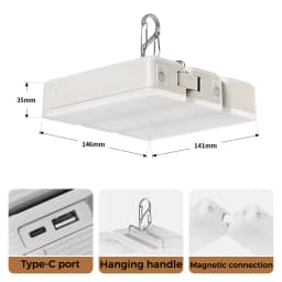 Naturehike Camping Tent Light LED Rechargeable Portable Torch Work Lamp Maintenance Lighting Outdoors Type-C Folding Light