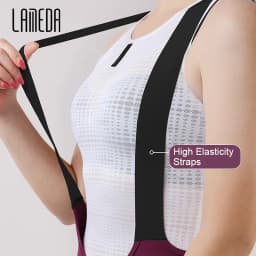 LAMEDA Summer Women Cycling Bib Shorts 3D Padded MTB Bicycle Shorts with Shoulder Straps Bike Biking Bib Shorts Pants Quick-Dry