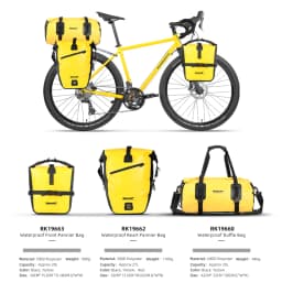 Rhinowalk Bicycle Bag Waterproof 20L 27L Quick Release Bike Side Pannier Rear Rack Saddle Bag Bikepacking Cycling Bag 1Pc Sale