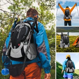 INOXTO 25L Mountaineering Hydrating Backpack Women Cycling Trail Running Backpack Men Marathon Hiking Rucksack 2L Water Bottle