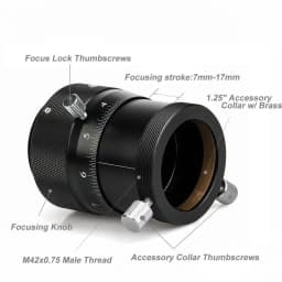 SVBONY 1.25" SV161 Double Helical Focuser for Telescope Guide Scope with SV150 Adapter