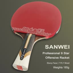 SANWEI Taiji 7 8 9 Star Table Tennis Racket Professional Wood Carbon Offensive Ping Pong Racket Sticky Rubber Quick Attack
