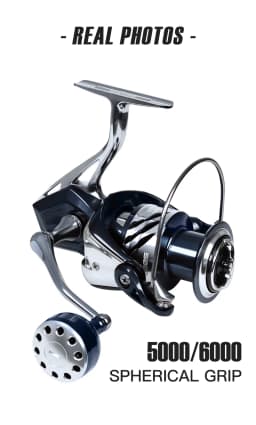 SEASIR Contra Spinning Fishing Reel 2000-6000 5.2:1 Max Drag 15KG/33LB Aluminum Power Handle All Metal Seawater Big Fish Coil