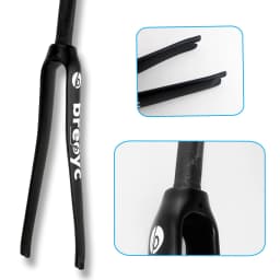 Bicycle Full Carbon Fiber Fork, 700C, 700C, Matte, Cycling Parts, Bike Fork, 420g