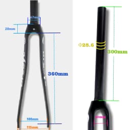 Bicycle Full Carbon Fiber Fork, 700C, 700C, Matte, Cycling Parts, Bike Fork, 420g