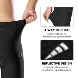 Santic Men's Winter Cycling Long Pants Windproof Keep Warm With Pocket Reflective Cushion MTB Road Bike Riding Trousers