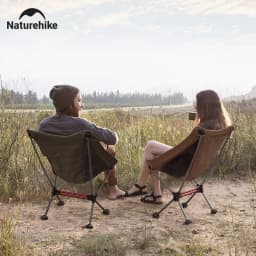 Naturehike Camping Moon Chair Lightweight Portable Aluminum Alloy Seat Folding Backpack Chair Outdoor Hiking Fishing Beach Chair