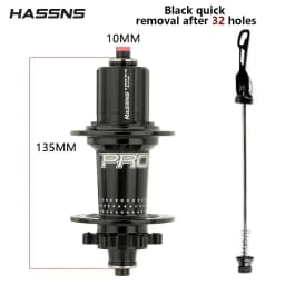 HASSNS PRO7 MTB 36H Hub 32 36 Holes Bearing Bike Freehub Rear Hub Quick Release 32H Four Palin 7 8 9 10 11 12 Speed 6 Pawl Hubs