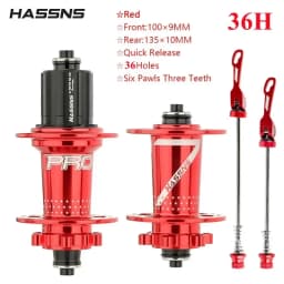 HASSNS PRO7 MTB 36H Hub 32 36 Holes Bearing Bike Freehub Rear Hub Quick Release 32H Four Palin 7 8 9 10 11 12 Speed 6 Pawl Hubs