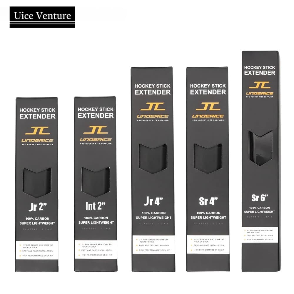 5pcs Hockey Extension Stick 2/4/6inch Ice Hockey Stick Extension INT/JR/SR Carbon Fiber Stick End Plug For Hockey Stick