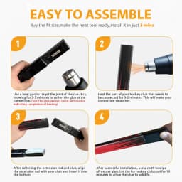 5pcs Hockey Extension Stick 2/4/6inch Ice Hockey Stick Extension INT/JR/SR Carbon Fiber Stick End Plug For Hockey Stick