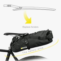 Rhinowalk Bike Saddlebag + Stabilizer Set Waterproof 13L Large Capacity More Stable For MTB Road Bike Can Fit Water Bottle Cage