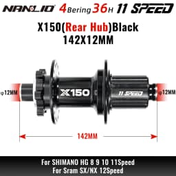 Nanlio X150 Bicycle Hub 6-Pawl 150T Click 28 32 36 Hole 8-12 Speed Loud Sound Hub For 26 27.5 29 Inches Superior to PRO7 TH390