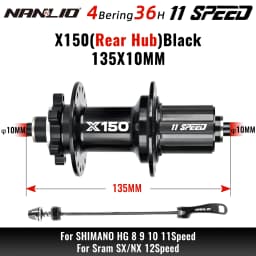 Nanlio X150 Bicycle Hub 6-Pawl 150T Click 28 32 36 Hole 8-12 Speed Loud Sound Hub For 26 27.5 29 Inches Superior to PRO7 TH390