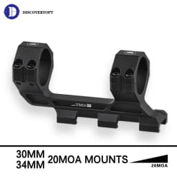 DISCOVERY Precision 20MOA Tactical 34mm 30mm Scope Mount Rings Fit 20mm Picatinny Rail One Piece Scope Mount Hunting Accessories