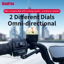 KANPAS Luminous Bike Compass with Locking System / Bicycles and Motorcycles Compass / Handlebar Compass / Bike Accessories