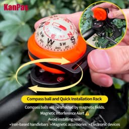 KANPAS Luminous Bike Compass with Locking System / Bicycles and Motorcycles Compass / Handlebar Compass / Bike Accessories