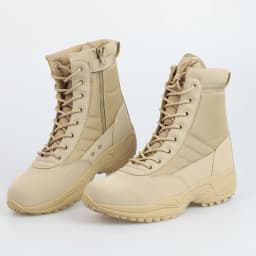 Outdoor Hiking Climbing Shoes Men's Leather Desert Tactical Boots High Top Camouflage Field Training Work Combat Boots 46 Size