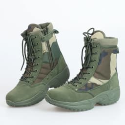Outdoor Hiking Climbing Shoes Men's Leather Desert Tactical Boots High Top Camouflage Field Training Work Combat Boots 46 Size