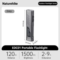 Naturehike EDC01 Flashlight Outdoor Portable Durable Hiking Mountaineering Ultra-bright Rechargeable Small Mini Household Light