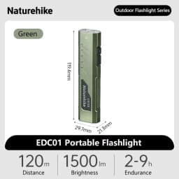 Naturehike EDC01 Flashlight Outdoor Portable Durable Hiking Mountaineering Ultra-bright Rechargeable Small Mini Household Light