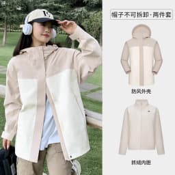 GOLDEN CAMEL Waterproof Hiking Jackets Women Men's Windbreakers Three-proof Fleece Jacket for Women 3 IN1 Detachable Winter Coat