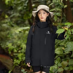 GOLDEN CAMEL Waterproof Hiking Jackets Women Men's Windbreakers Three-proof Fleece Jacket for Women 3 IN1 Detachable Winter Coat