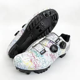 New Professional Cycling Shoes Men Locking Booster Shoes Breathable Double Knob Buckle Women SPD Hard-Soled Road Cycling Shoes