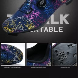 New Professional Cycling Shoes Men Locking Booster Shoes Breathable Double Knob Buckle Women SPD Hard-Soled Road Cycling Shoes
