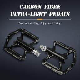 Mountain Bike Ultra-Light Carbon Fibre Flat Pedals Downhill Non-Slip Design Bearing System Bicycle Pedals Bike Lightweight Pedal